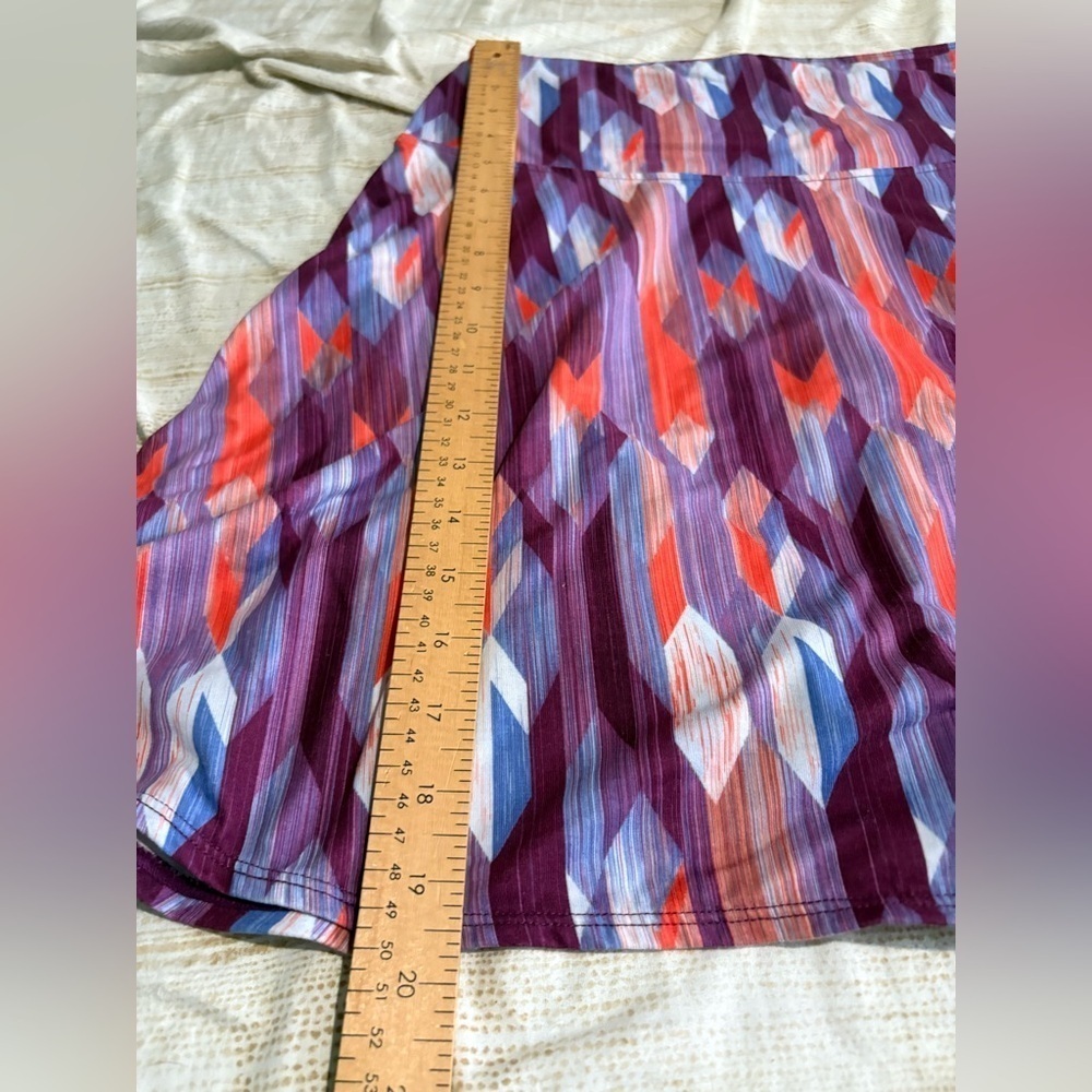 Prana women’s Taj printed A-line skirt size medium purple pink - Picture 4 of 8